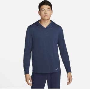 Nike Yoga Dri Fit Men’s Medium Long Sleeve Hoodie Navy Blue
